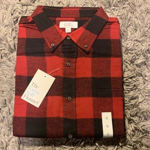 Croft and Barrow Red and Black Long Sleeve Flannel